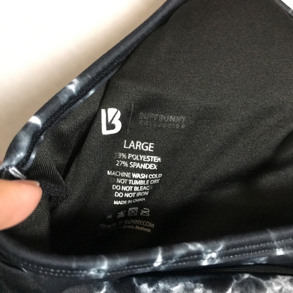 Large BuffBunny Jade Mesh Sports Bra ( Black Marble) - Picture 8 of 12